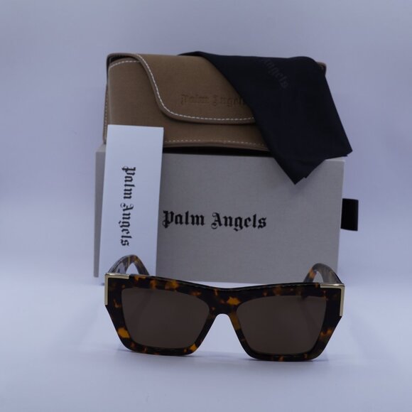 Palm Angels PERI099 HOLLYWOOD 6064 Cat Eye Sunglasses - Havana/Brown - Picture 3 of 11